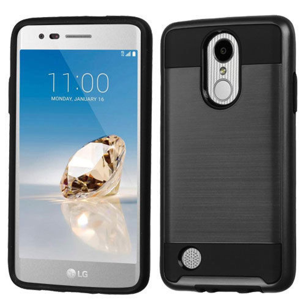 Wholesale LG Aristo LG LV3 LG MS210 Armor Hybrid Case Black